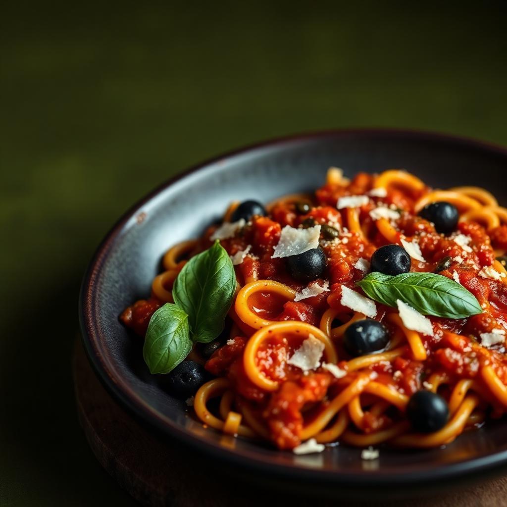 Capeletti de carne à puttanesca